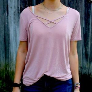pastel pink top